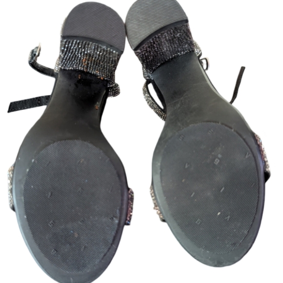 Steve Madden Carrson Crystal Rhinestone Block Heel Sandals 7 - Picture 14 of 14